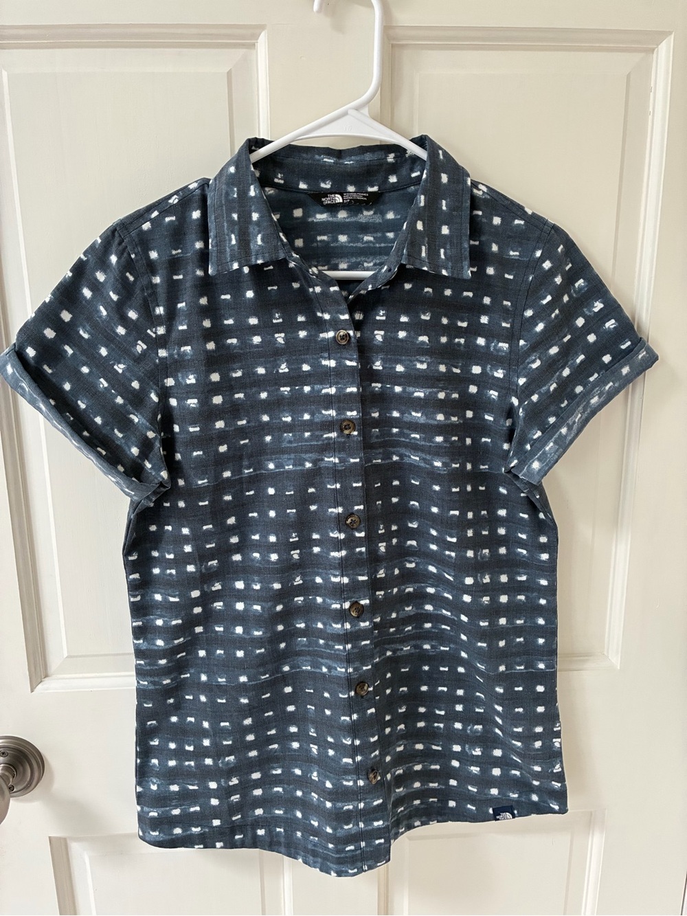 The North Face Indigo Grid Short-Sleeve Button-Up S
